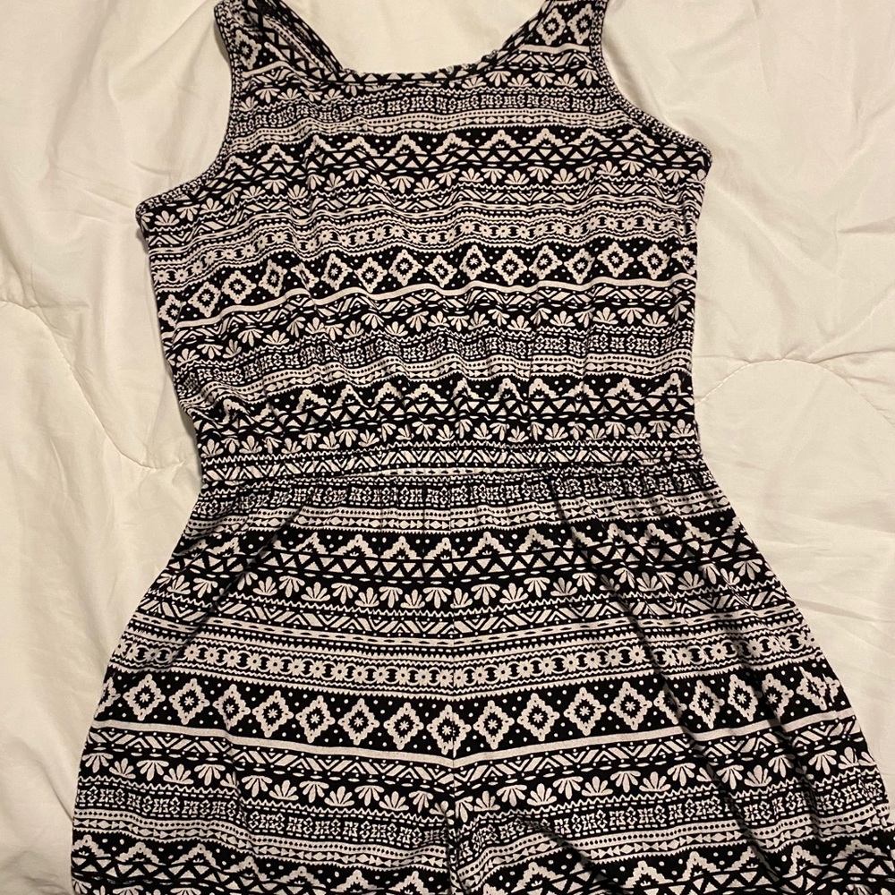 Black and white romper